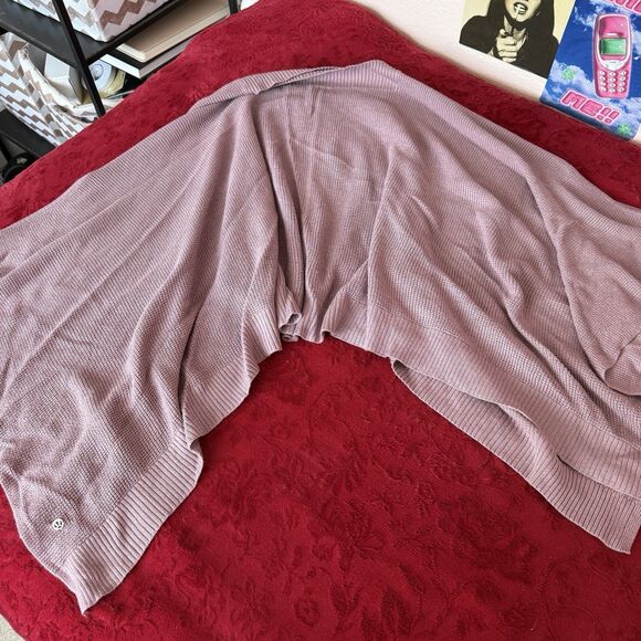 Lululemon Forward Flow Cape Womens Poncho Sweater Top One Size Vintage Mauve - Picture 5 of 7